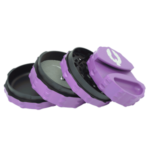 Celestial Surge weed grinder in purple with precision-engineered teeth and stylish design from Phoenician Grinders.