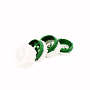 Limited Edition Harvest Moon grinder, special white herb grinder for sale with green interior, precision-engineered design.