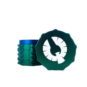 Limited Edition Neptune Grinder in green and blue, a unique weed grinder on clearance for sale. Shop now!