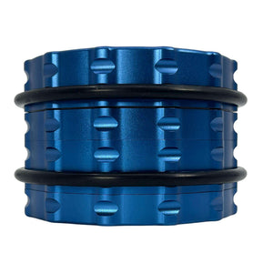 Blue Phoenician grinder screen upgrade kit with durable black O-rings for enhanced grinding performance.