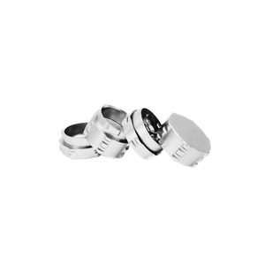 Custom 4 Piece Grinder set for cannabis enthusiasts, showcasing sleek, durable design and innovative features.