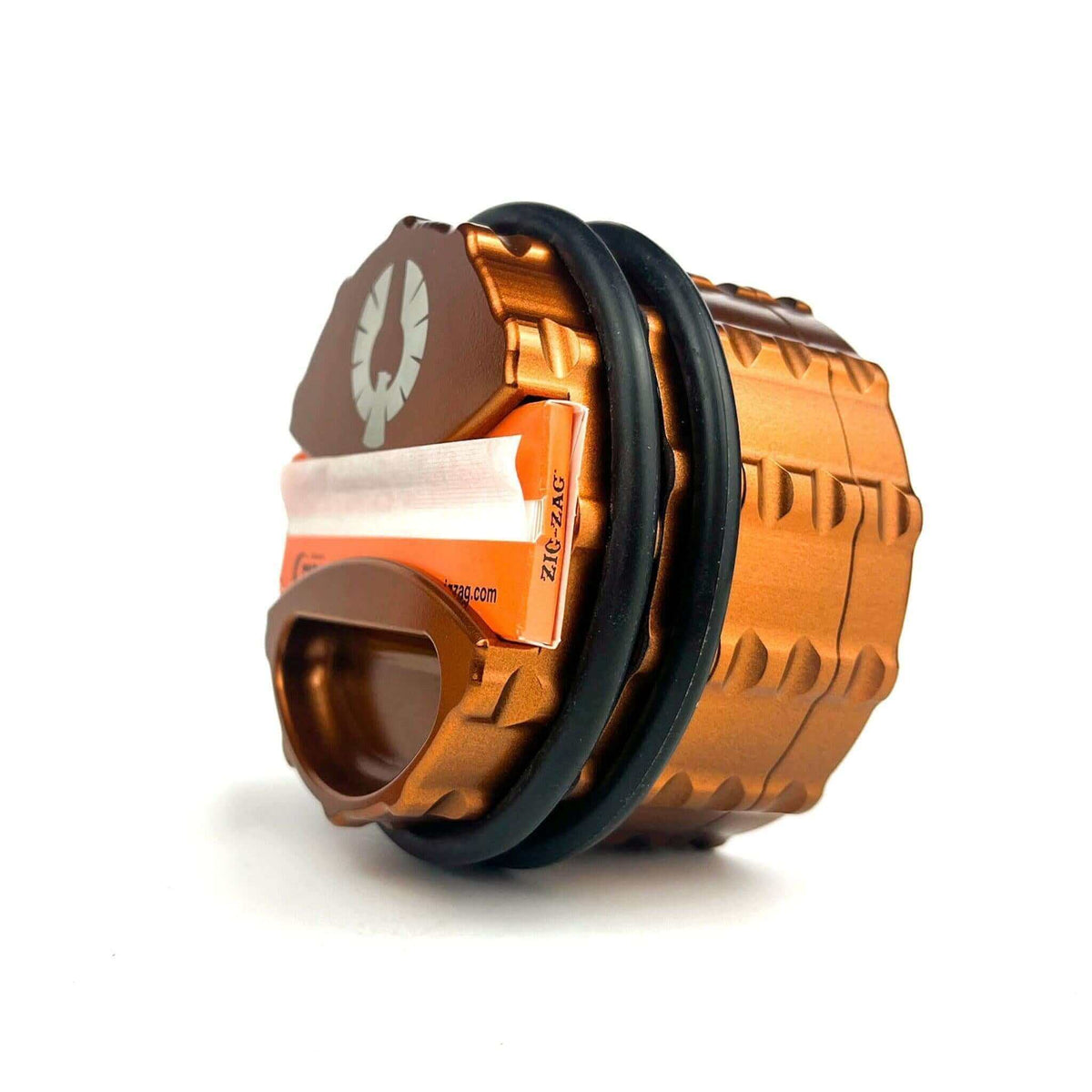 Phoenician grinder bumper rings in bronze color, providing protection and grip for cannabis grinders.