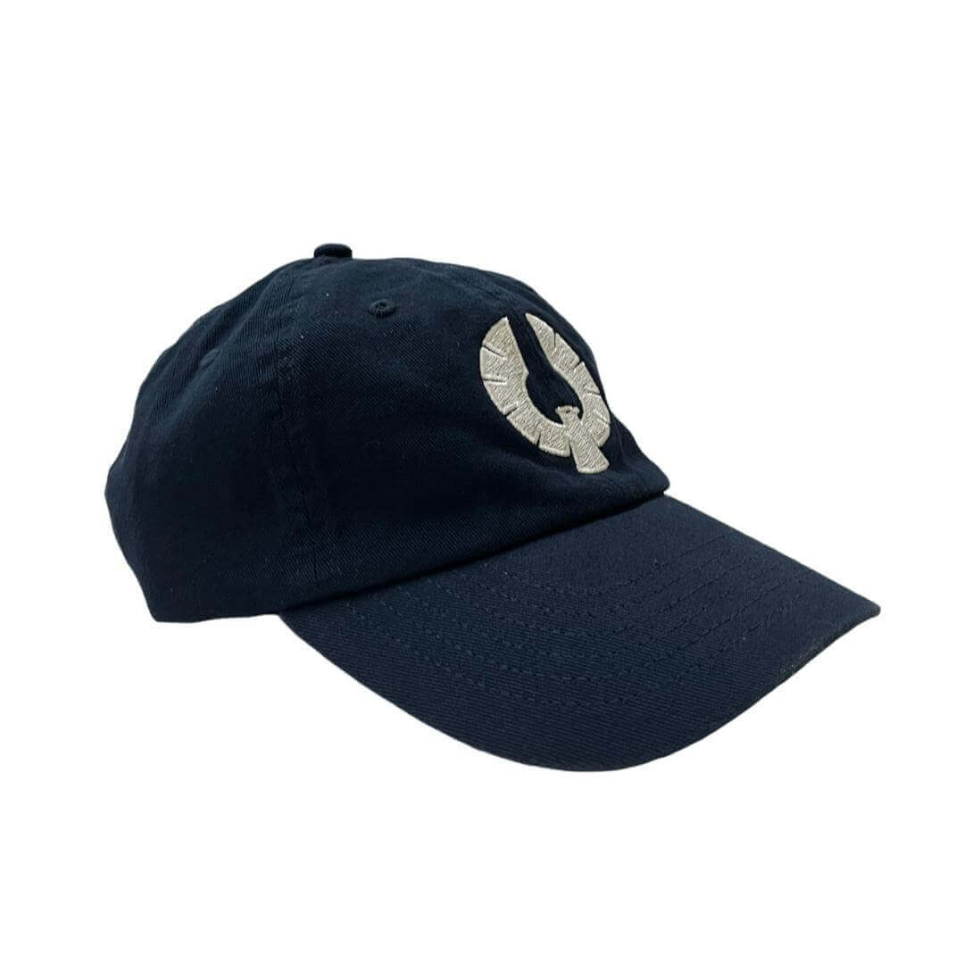 Phoenician Dad Hat in navy blue with embroidered logo, perfect casual accessory for fans of Phoenician Grinders.