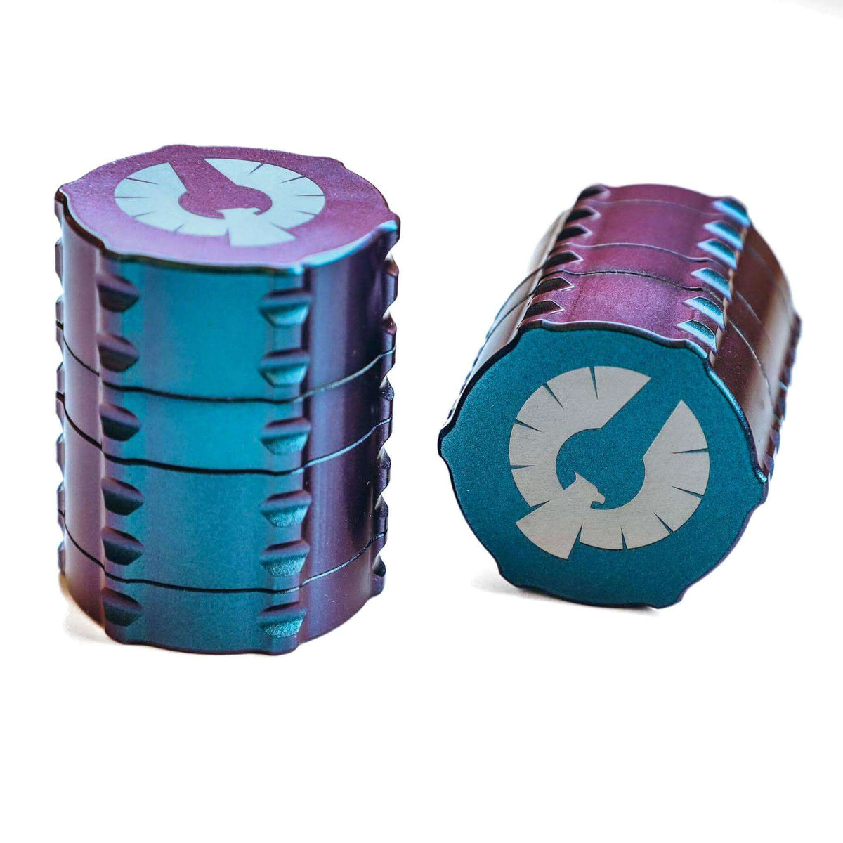 Limited Edition Planet Burple Grinder in blue/purple color, stylish design for a unique weed grind for sale.