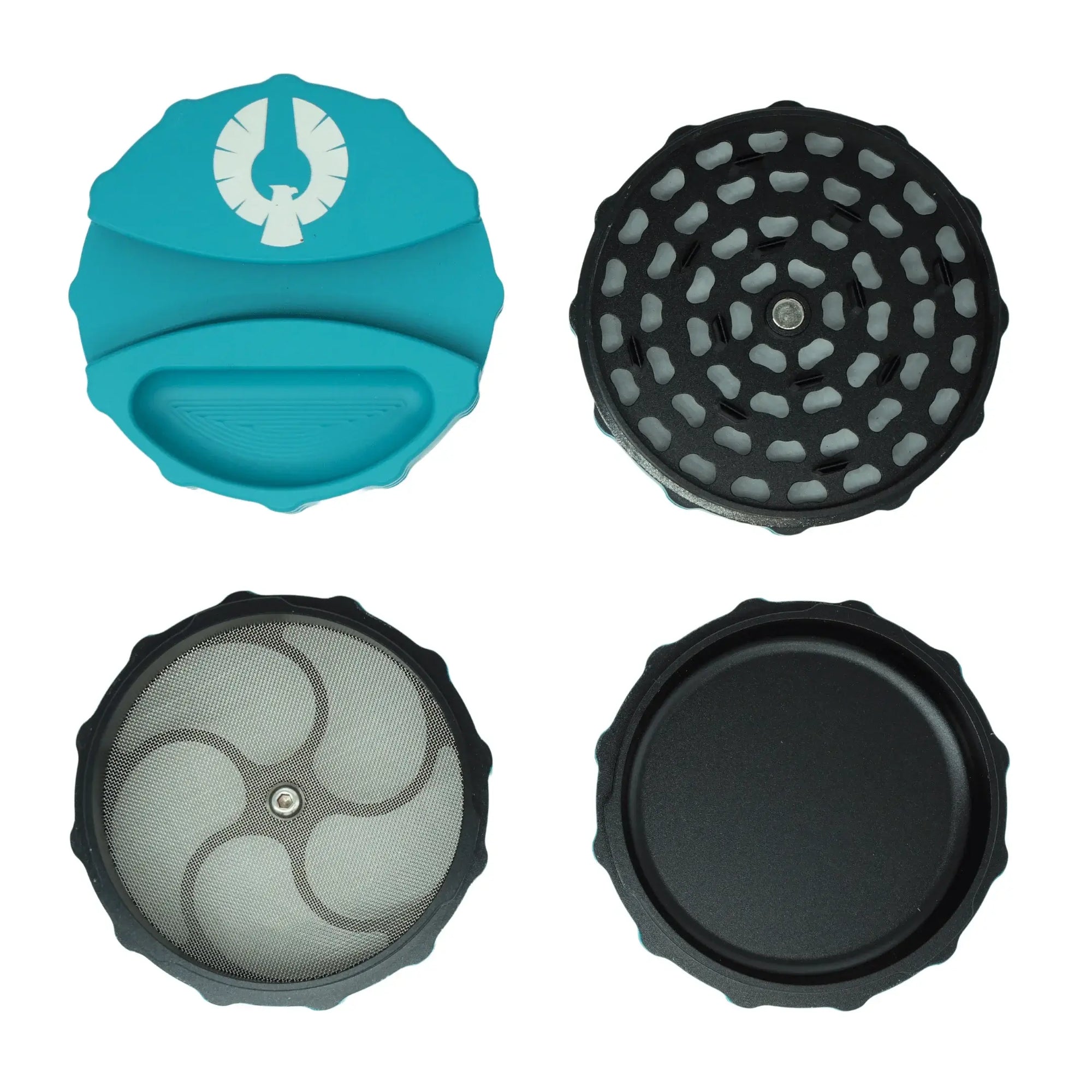 Quantum Tide teal herb grinder - 4 pieces