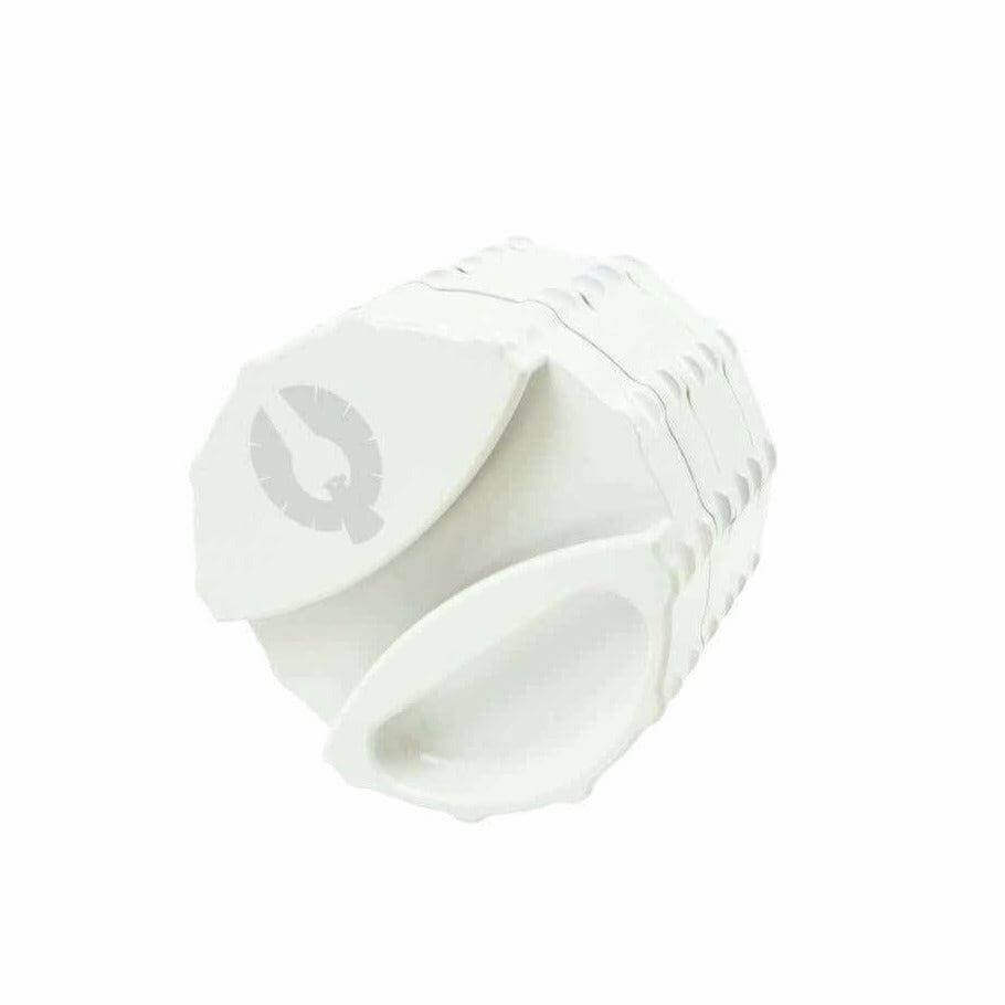 Limited Edition Super Moon herb grinder with a sleek white exterior, ideal for cannabis enthusiasts and smooth grinding.